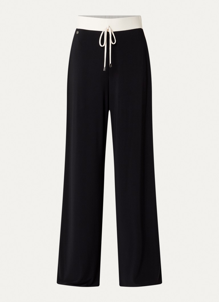 Joseph Ribkoff Dames High waist loose fit joggingbroek met stretch in de kleur Zwart