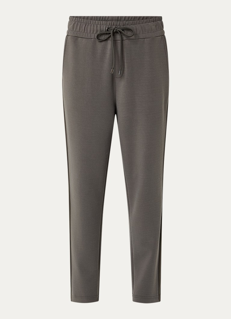 Joseph Ribkoff Dames Mid waist slim fit joggingbroek met steekzakken in de kleur Olijfgroen