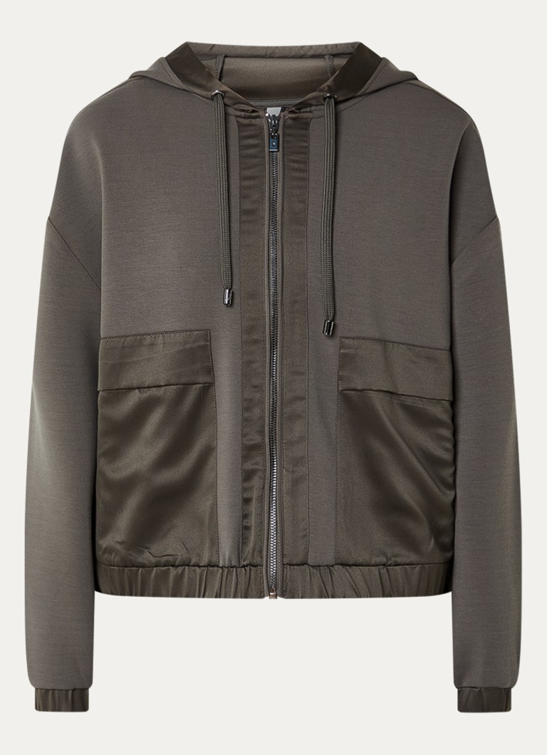 Joseph Ribkoff Dames Sweatvest met opgestikte zakken in de kleur Olijfgroen