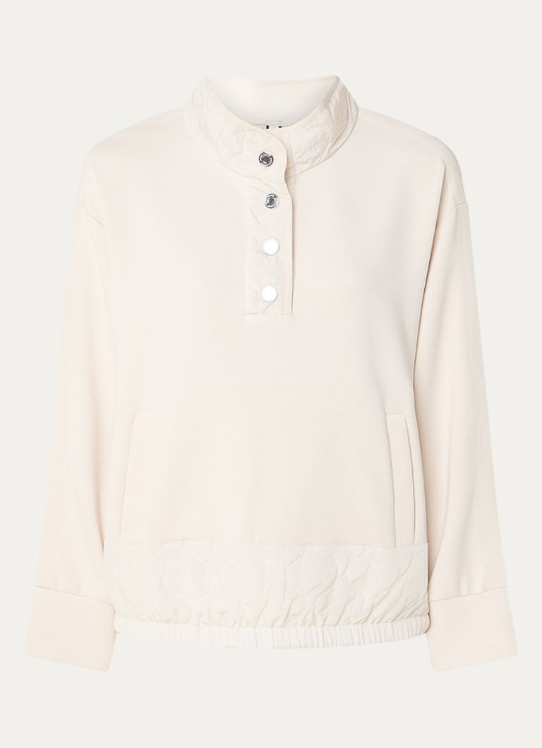 Joseph Ribkoff Dames Sweater met steekzakken en opstaande kraag in de kleur Ivoor
