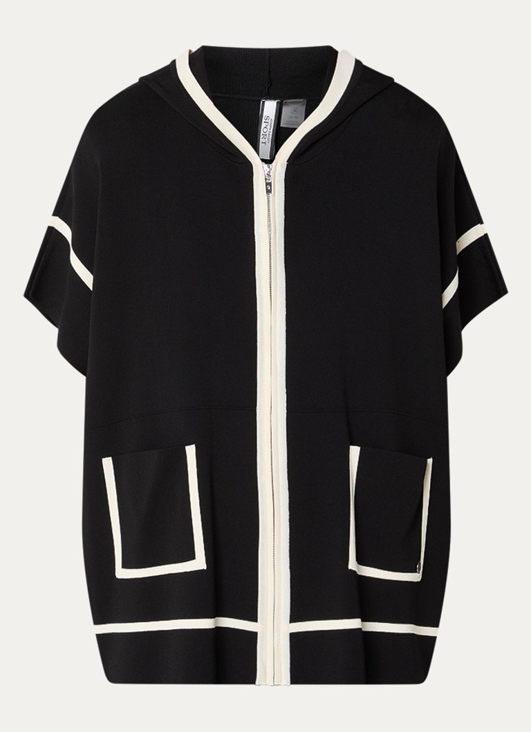 Joseph Ribkoff Dames Vest met capuchon en opgestikte zakken in de kleur Zwart