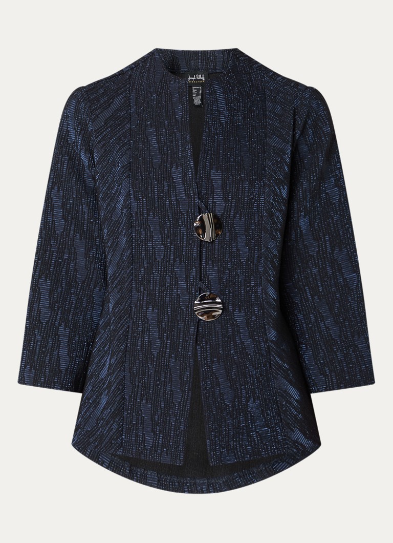 Joseph Ribkoff Dames Jack met borduring en ronde hals in de kleur Donkerblauw