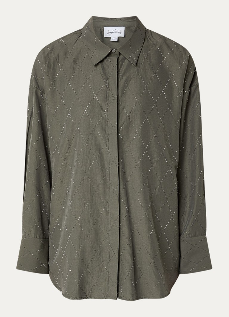 Joseph Ribkoff Dames Blouse met strass in de kleur Bronsgroen