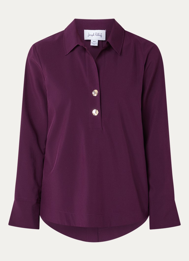 Joseph Ribkoff Dames Tuniek met trompetmouw in de kleur Aubergine