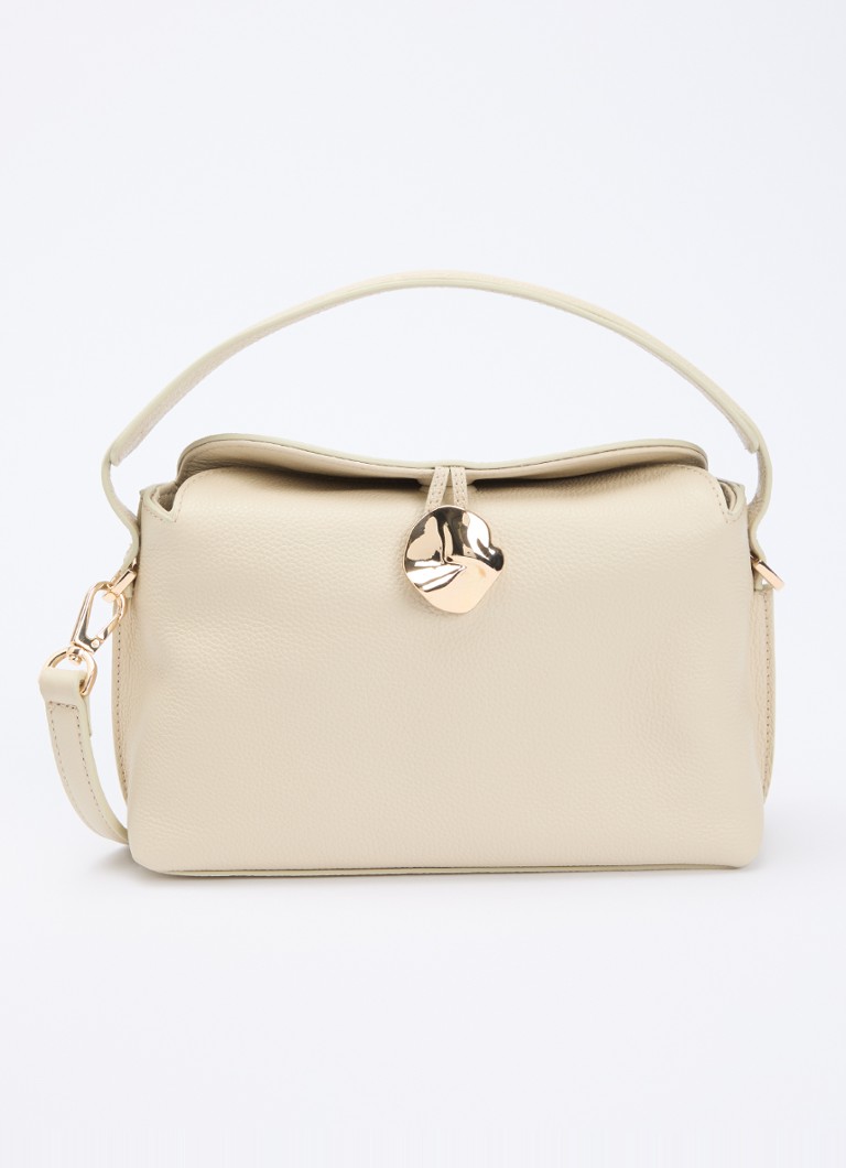 Flattered Dames Hanna Mini handtas van leer met afneembare schouderriem in de kleur Gebroken wit, maat: 1SZ