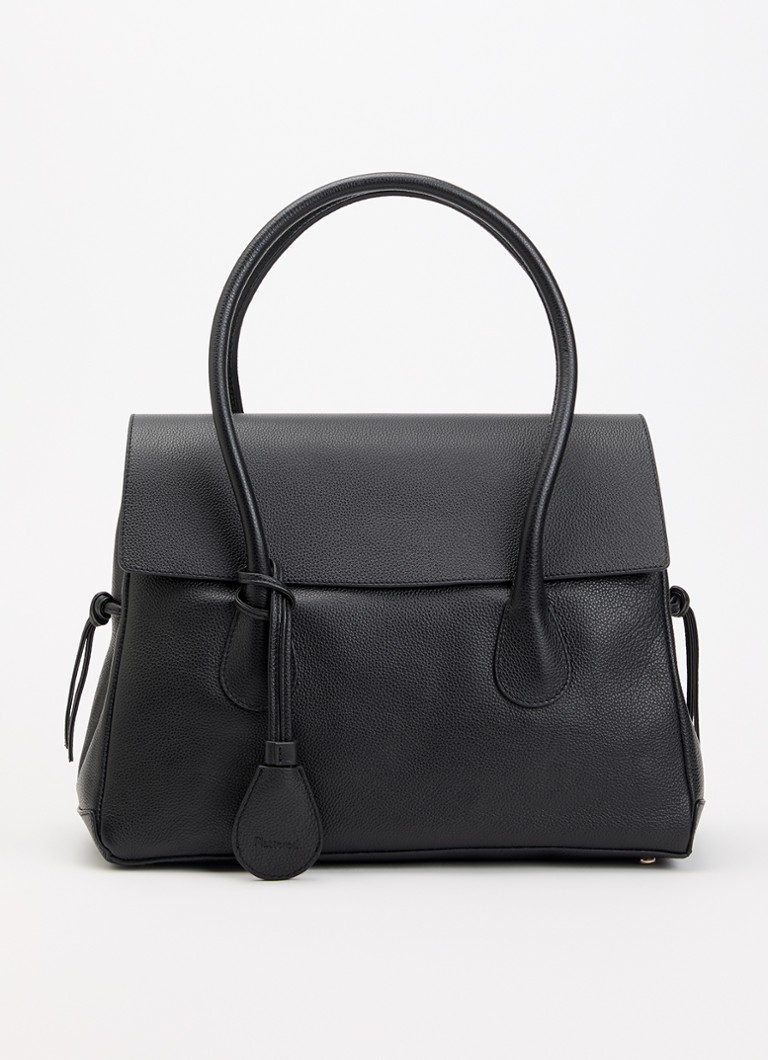 Flattered Dames Lydia handtas van leer in de kleur Zwart, maat: 1SZ