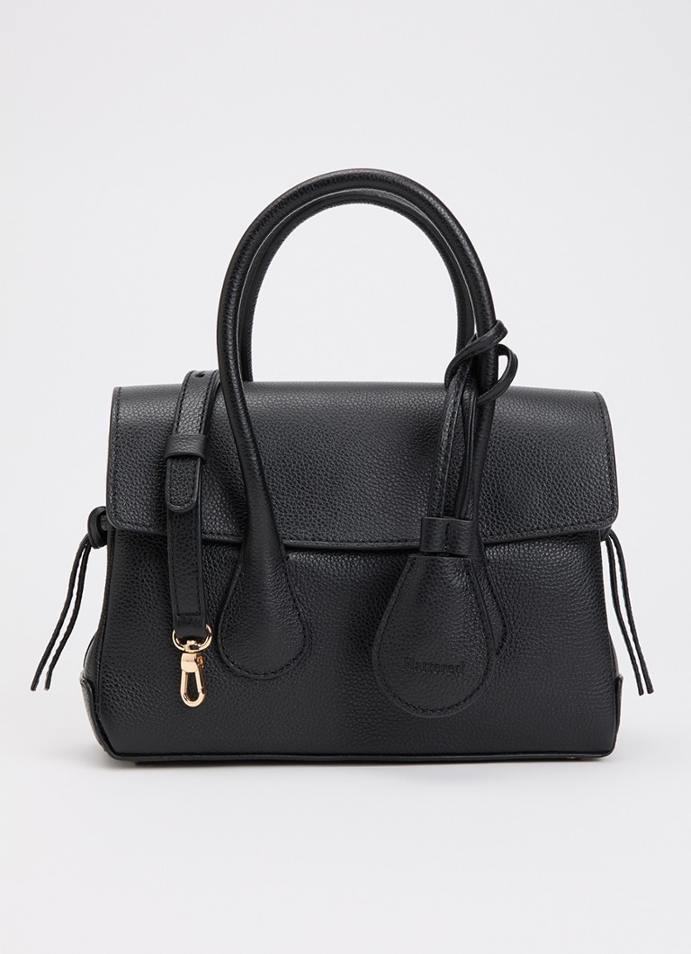 Flattered Dames Lydia mini handtas van leer met afneembare schouderriem in de kleur Zwart, maat: 1SZ