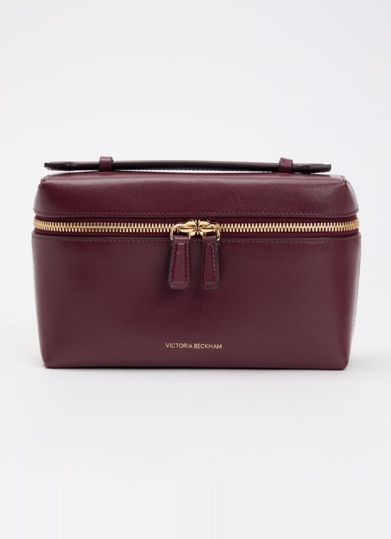 Victoria Beckham Dames Vanity crossbody tas van leer in de kleur Bordeauxrood, maat: One Size