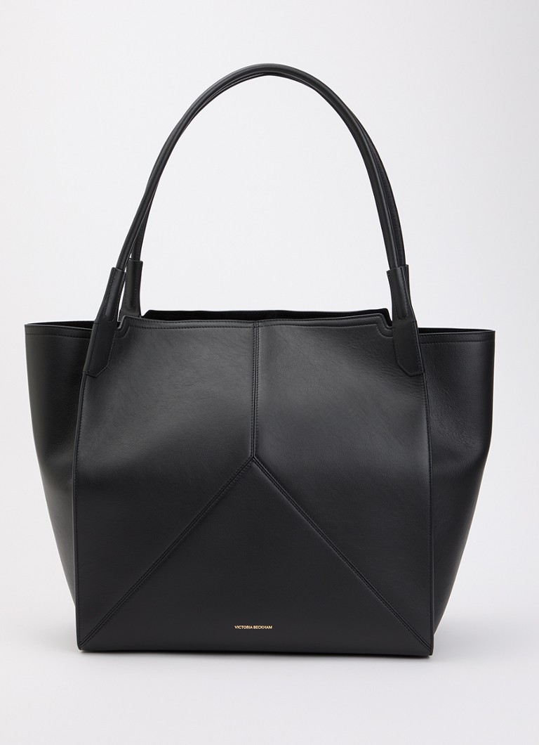 Victoria Beckham Dames Victoria shopper van kalfsleer in de kleur Zwart, maat: One Size