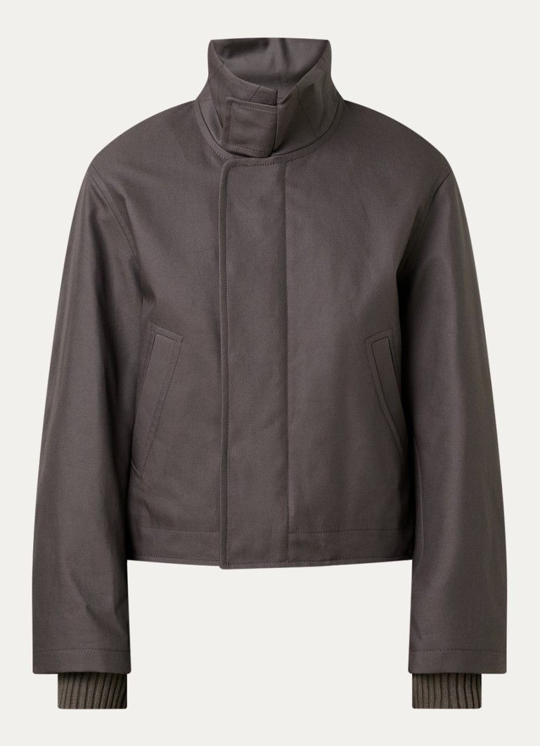 Victoria Beckham Dames Bomberjack met steekzakken in de kleur Taupe, maat: L