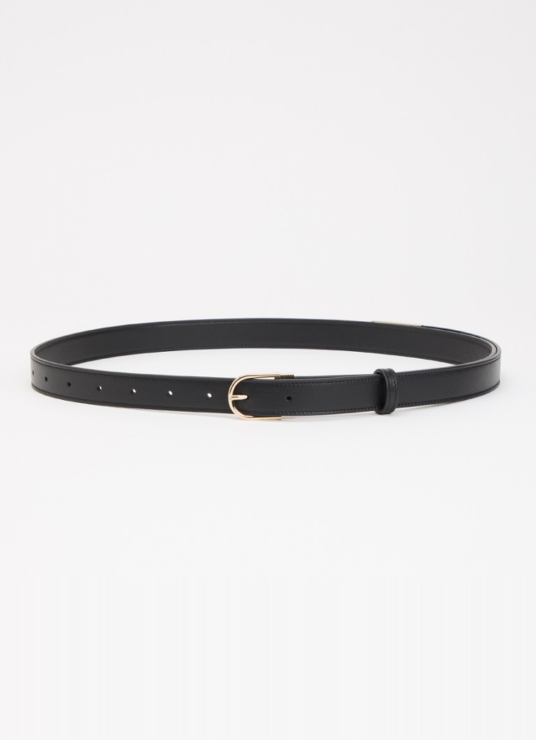 Victoria Beckham Dames Dorian B Finite riem van leer in de kleur Zwart, maat: XS/S