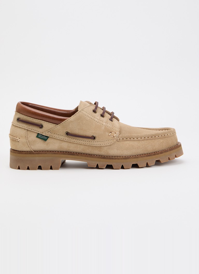 Paraboot Heren Briac bootschoen van suède in de kleur Beige, maat: 46