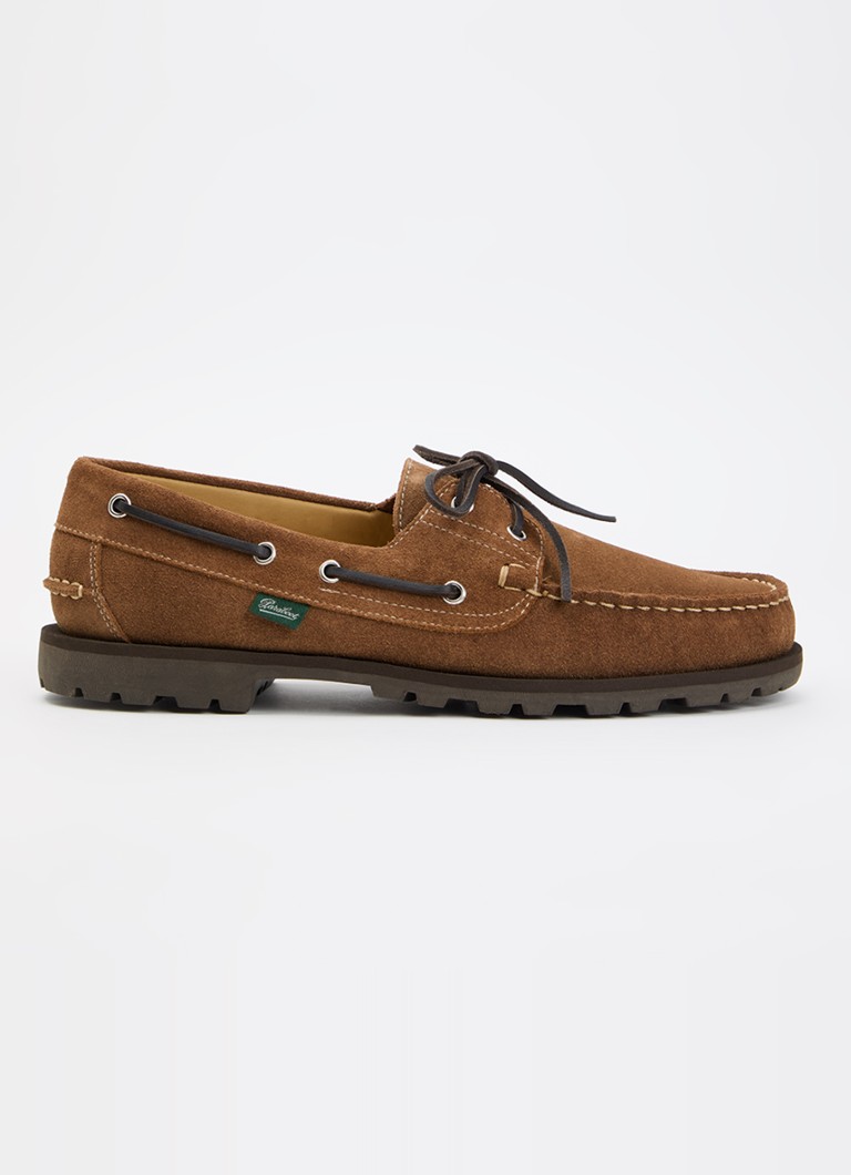 Paraboot Heren Malo bootschoen van suède in de kleur Cognac, maat: 45