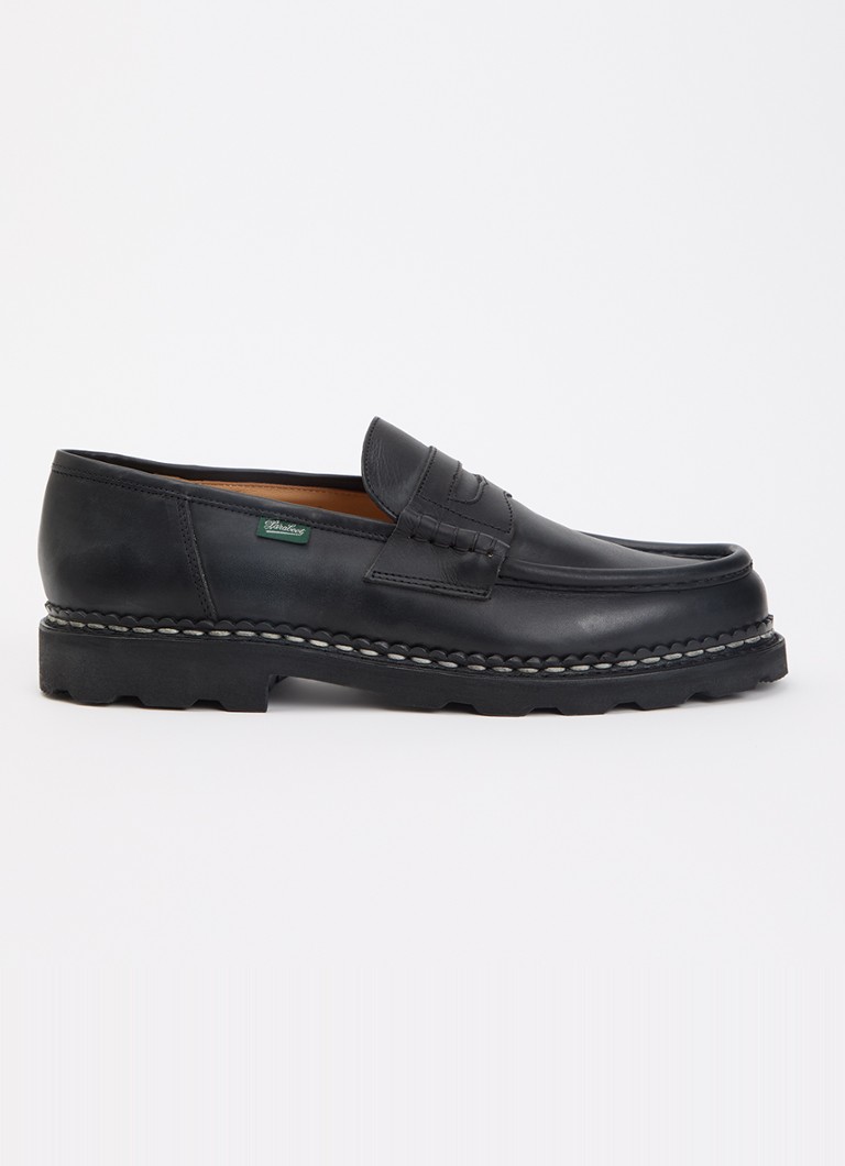 Paraboot Heren Reims loafer van leer in de kleur Zwart, maat: 46