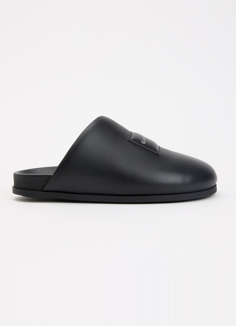 Givenchy Heren Puffy muiltje van lamsleer in de kleur Zwart, maat: 41
