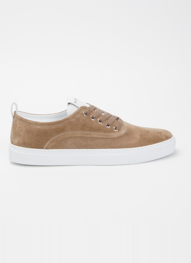 Givenchy Heren New City sneaker van suède in de kleur Lichtbruin, maat: 44