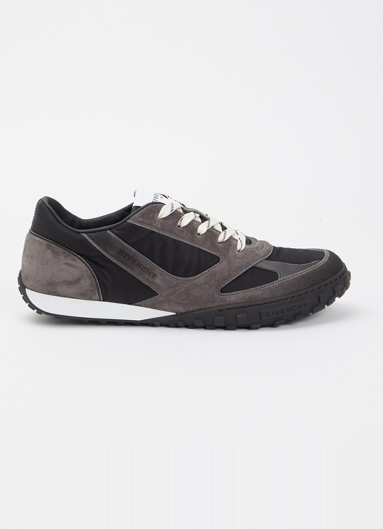 Givenchy Heren New Glide sneaker met details van kalfssuède en logo in de kleur Taupe, maat: 42