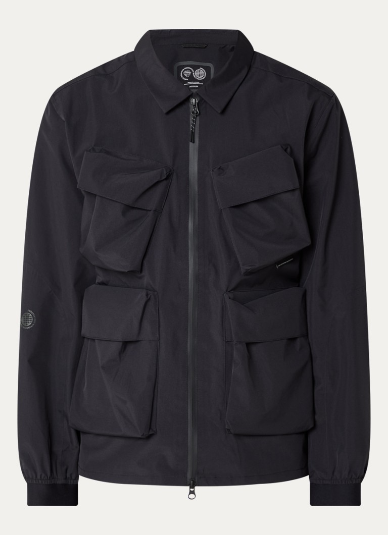 Purple Mountain Observatory Heren Climate overshirt met klepzakken in de kleur Zwart, maat: XL