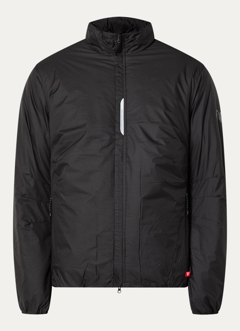 Purple Mountain Observatory Heren Peaks gewatteerd windjack net logo in de kleur Zwart, maat: L