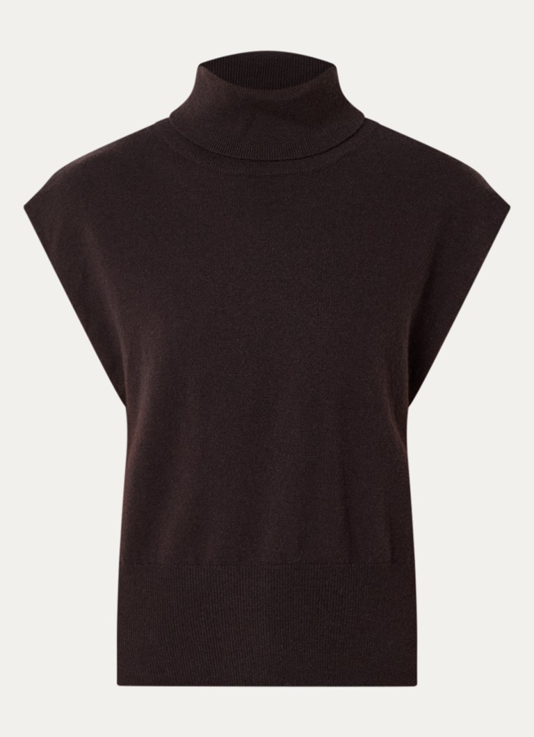 Gestuz Dames Manzi fijngebreide top met col in de kleur Aubergine