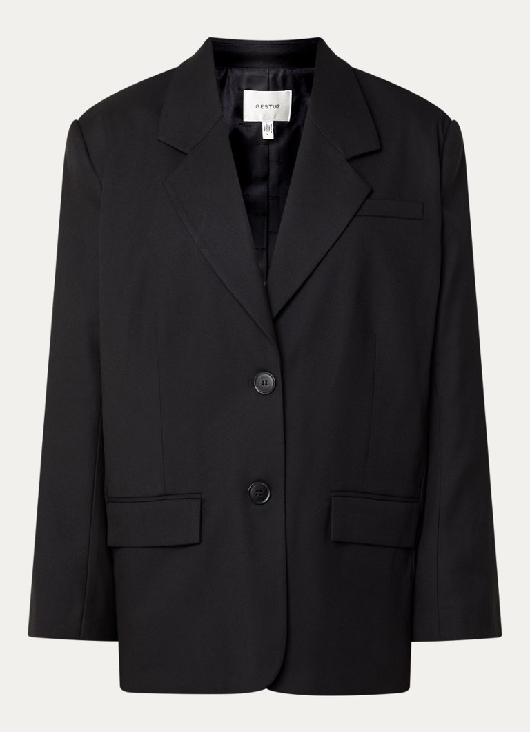 Gestuz Dames Paula blazer met klepzakken in de kleur Zwart