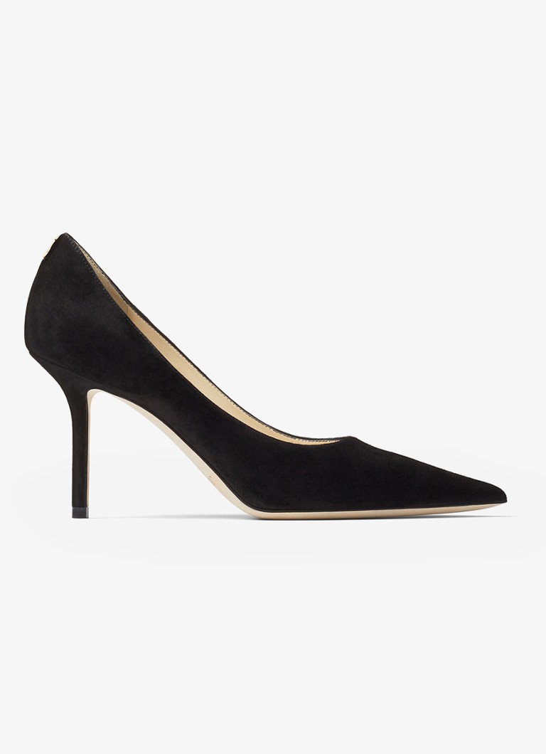 Jimmy Choo Dames Love 85 pump van suède in de kleur Zwart