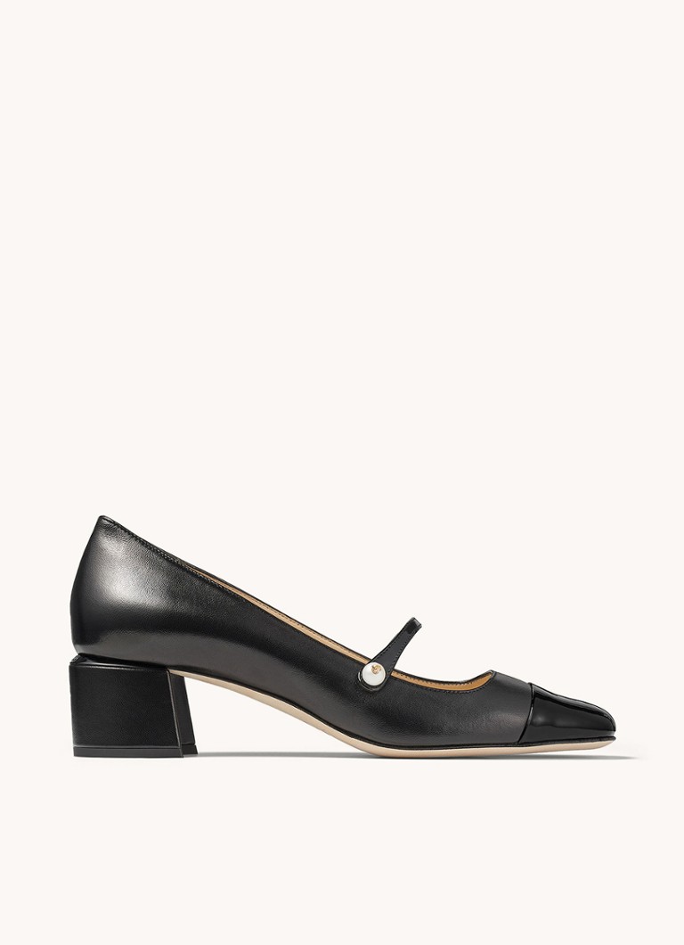 Jimmy Choo Dames Elisa 45 pump van lamsleer in de kleur Zwart