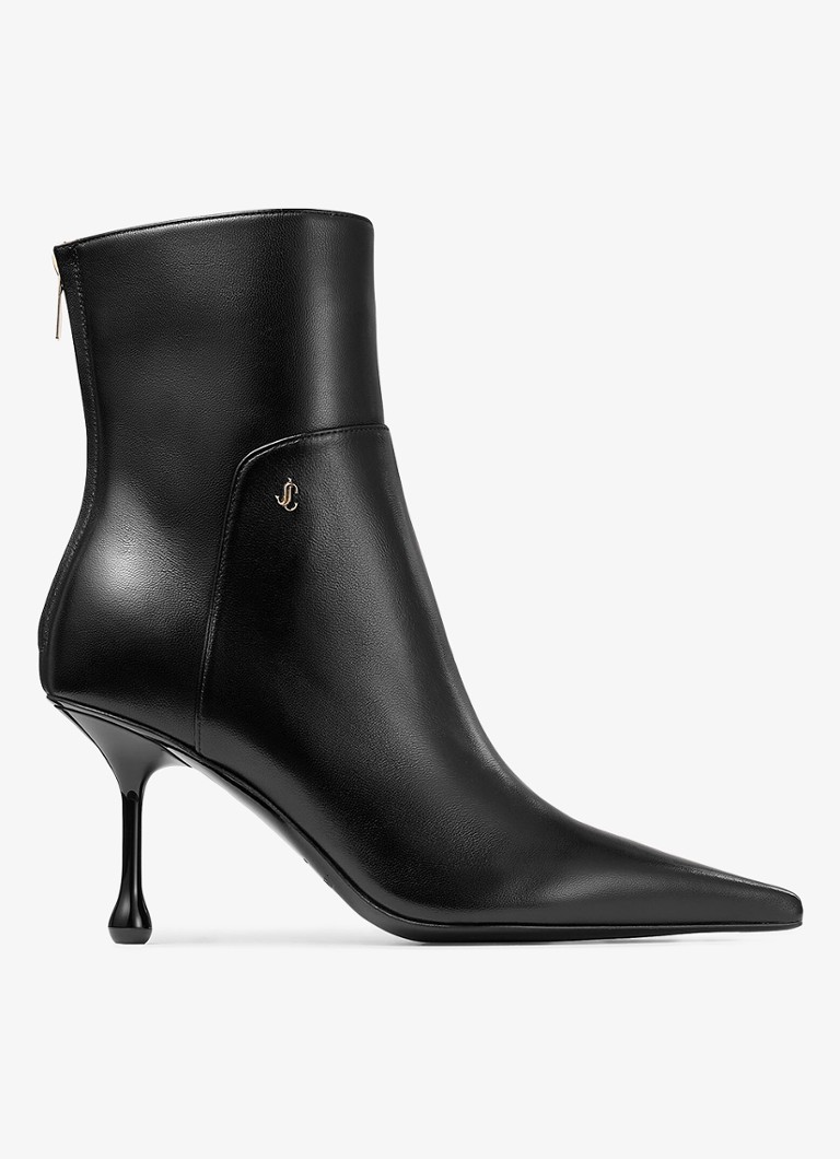 Jimmy Choo Dames Cycas AB 80 enkellaarsje van leer in de kleur Zwart