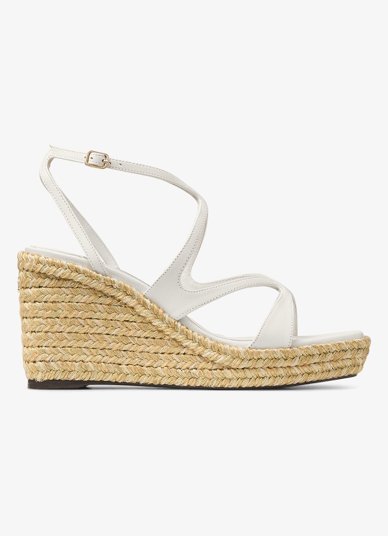 Jimmy Choo Dames Ayla 85 sleehak van lamsleer in de kleur Gebroken wit