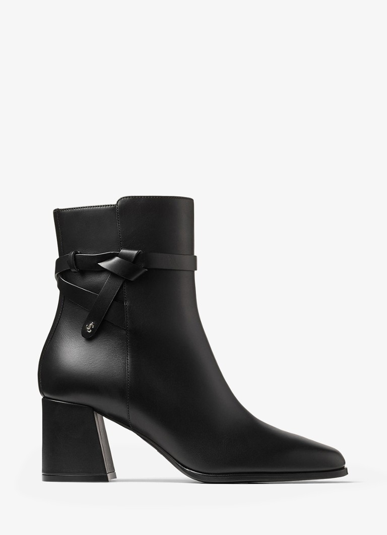 Jimmy Choo Dames Lawton 65 enkellaarsje van kalfsleer in de kleur Zwart