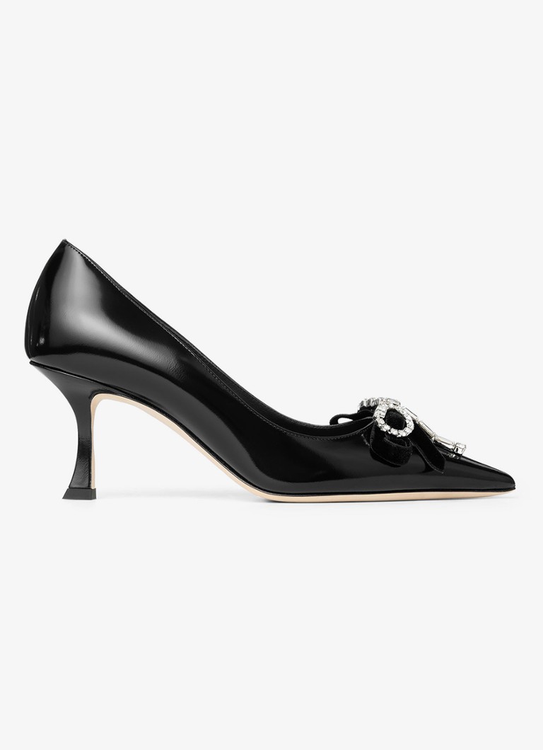 Jimmy Choo Dames Auria 70 pump van lamsleer in de kleur Zwart