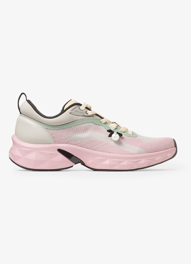 Jimmy Choo Dames Diamond Run/F sneaker met lamsleren details in de kleur Roze