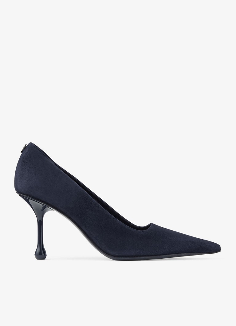 Jimmy Choo Dames Ixia 80 pump van geitensuède in de kleur Donkerblauw