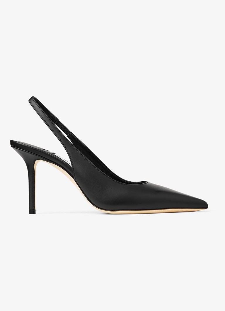 Jimmy Choo Dames Love 85 slingback van kalfsleer in de kleur Zwart