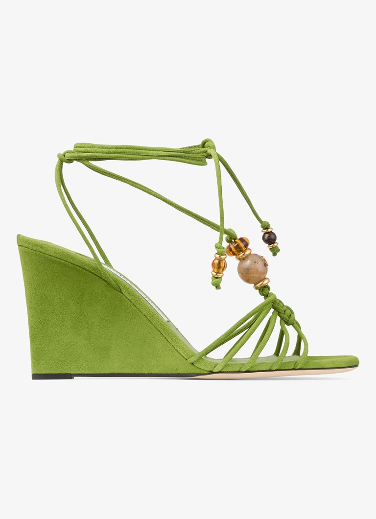 Jimmy Choo Dames Lova 85 sleehak van geitensuède in de kleur Groen