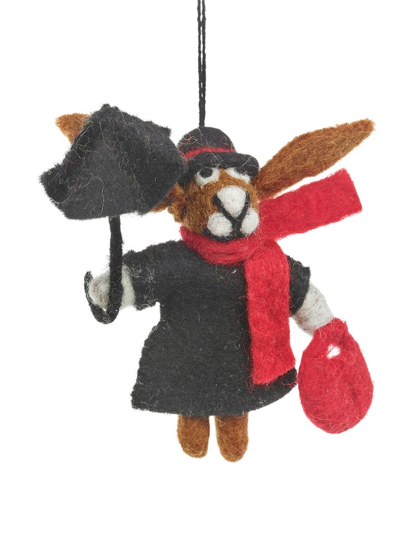 Felt So Good Mary Hoppins kersthanger 13,5 cm Zwart