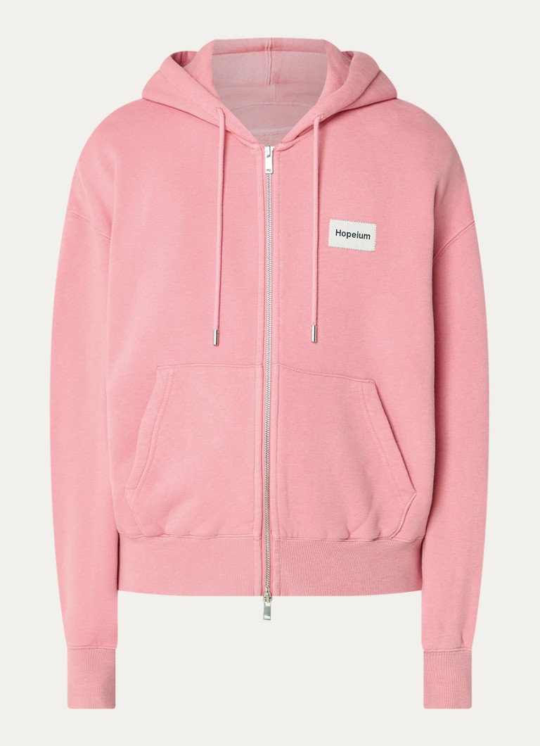 Hopeium Heren Sweatvest met steekzakken in de kleur Roze, maat: XL