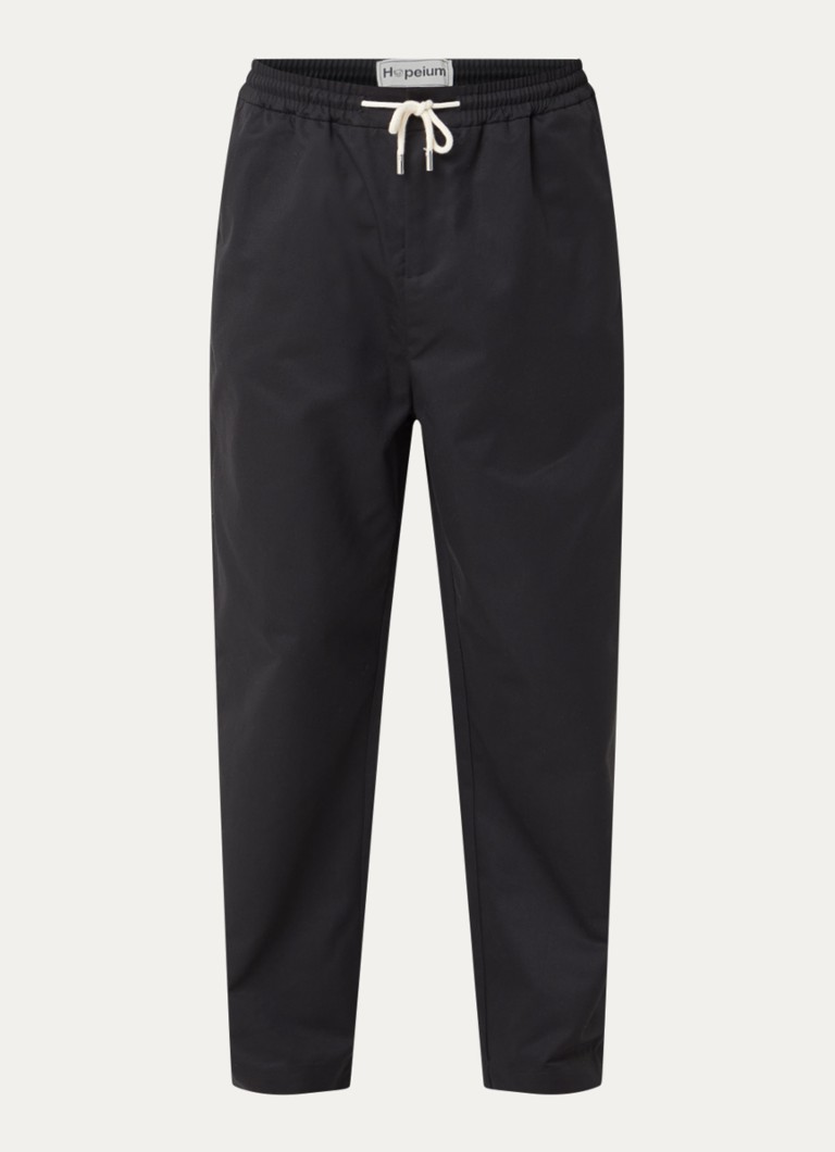 Hopeium Heren Loose fit broek met trekkoord in de kleur Zwart, maat: L