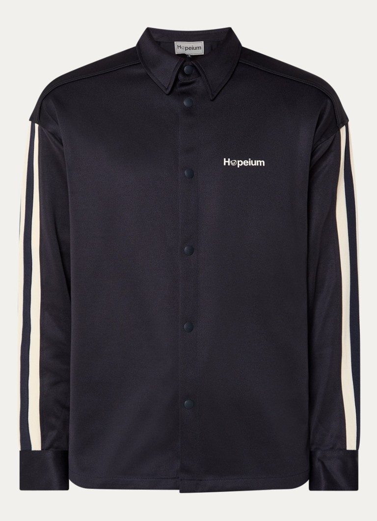 Hopeium Heren Jack met logoprint in de kleur Zwart, maat: S