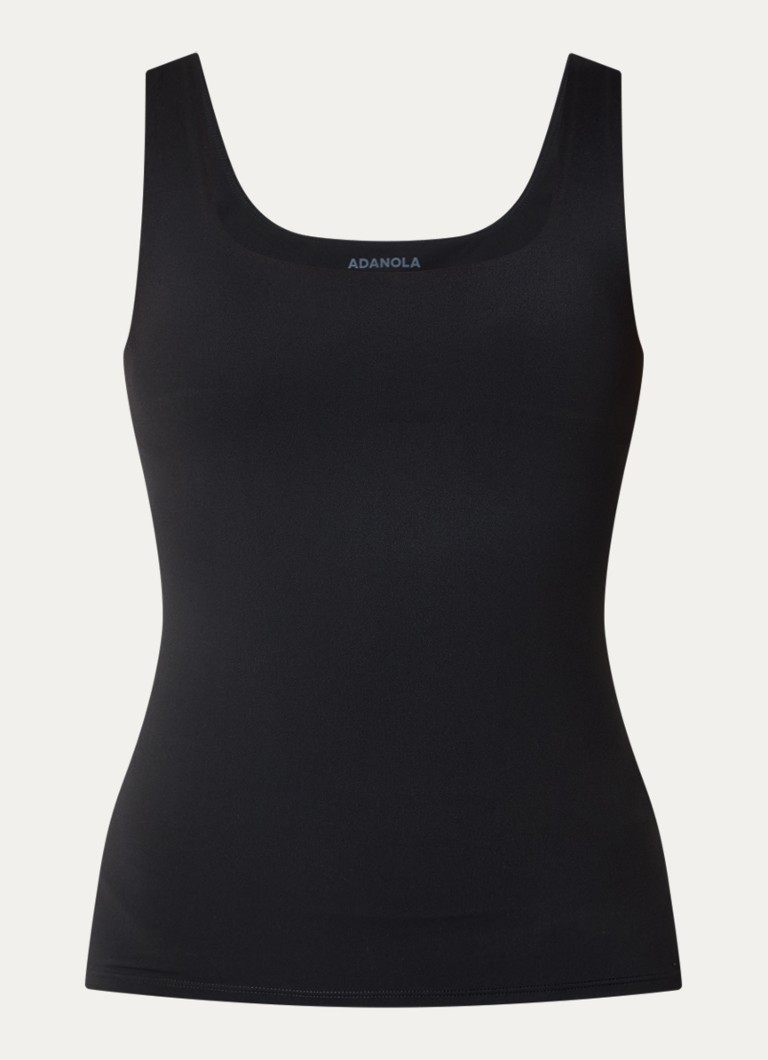 Adanola Dames Ultimate singlet met uitneembare vulling in de kleur Zwart, maat: M
