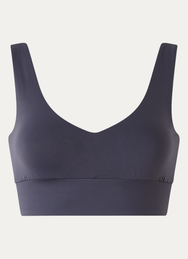 Adanola Dames Ultimate V sport bh met light support in de kleur Staalblauw, maat: M