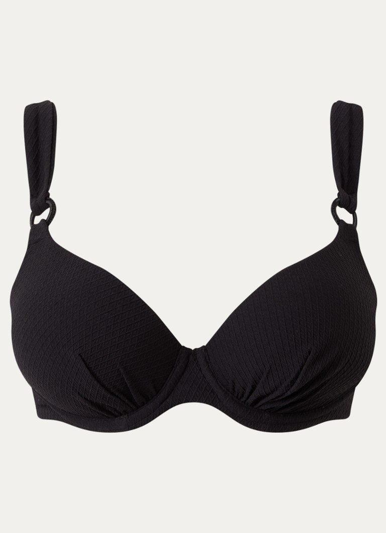 Femilet by Chantelle Dames Navarino voorgevormde bikinitop met structuur in de kleur Zwart