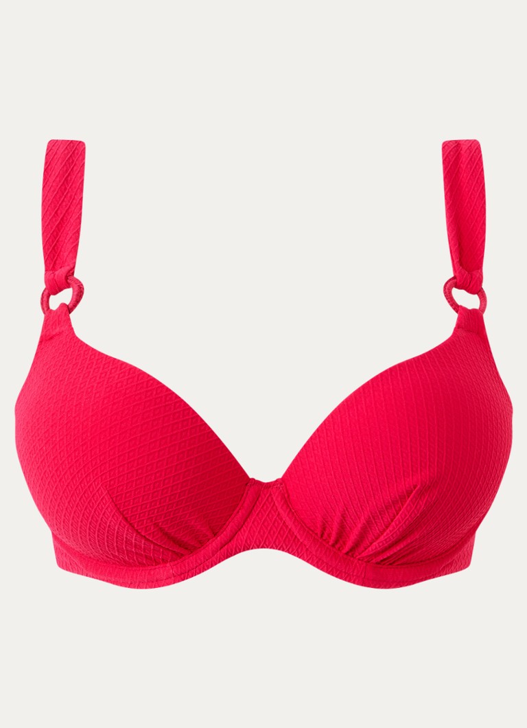 Femilet by Chantelle Dames Navarino voorgevormde bikinitop met structuur in de kleur Donkerroze