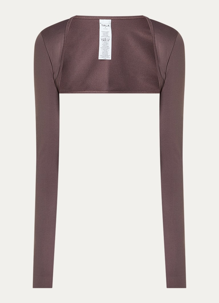 TALA Dames Sculpt Seamless cropped bolero in de kleur Lichtbruin, maat: M