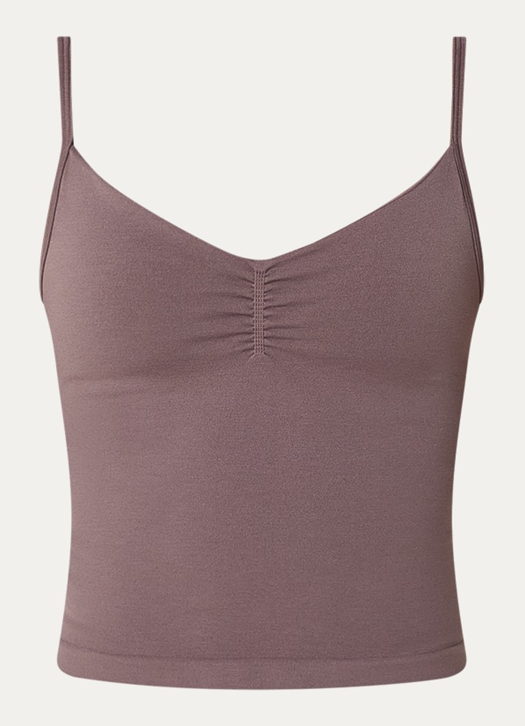 TALA Dames Sculpt Seamless singlet met light support in de kleur Lichtbruin, maat: M