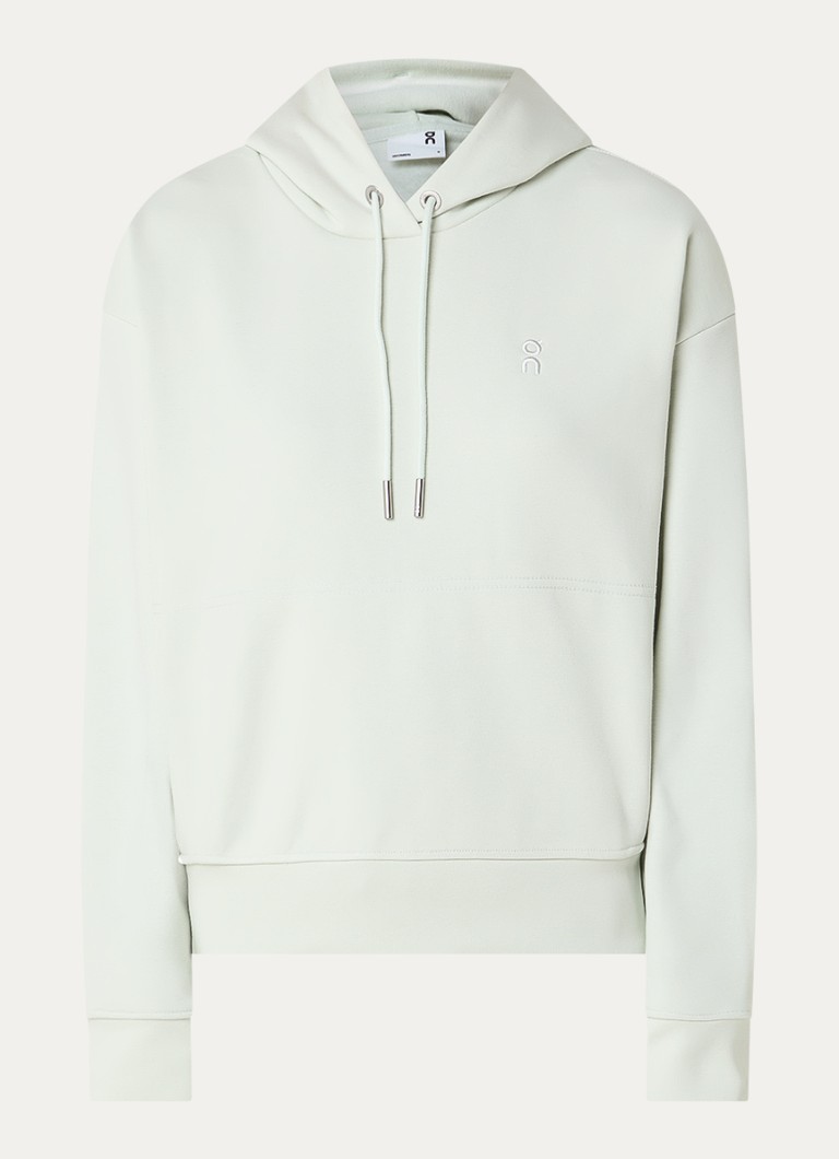 On Dames Club Collective hoodie met logo- en backprint in de kleur Lichtgroen, maat: S
