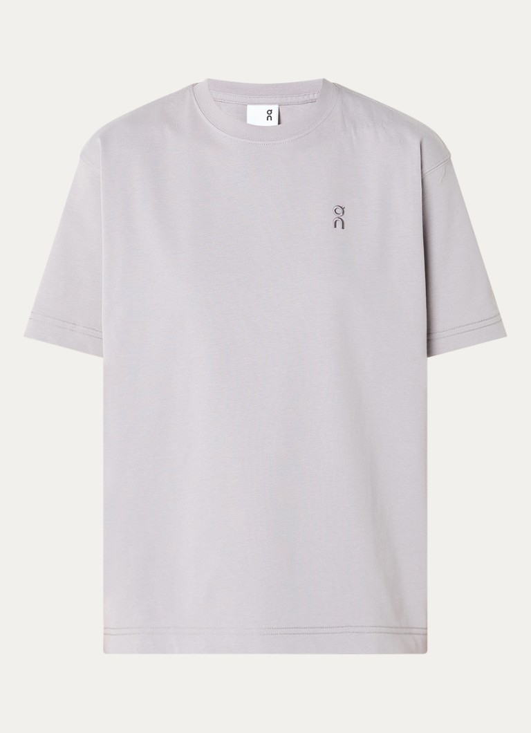 On Dames Club Collective T-shirt met logo in de kleur Taupe, maat: L