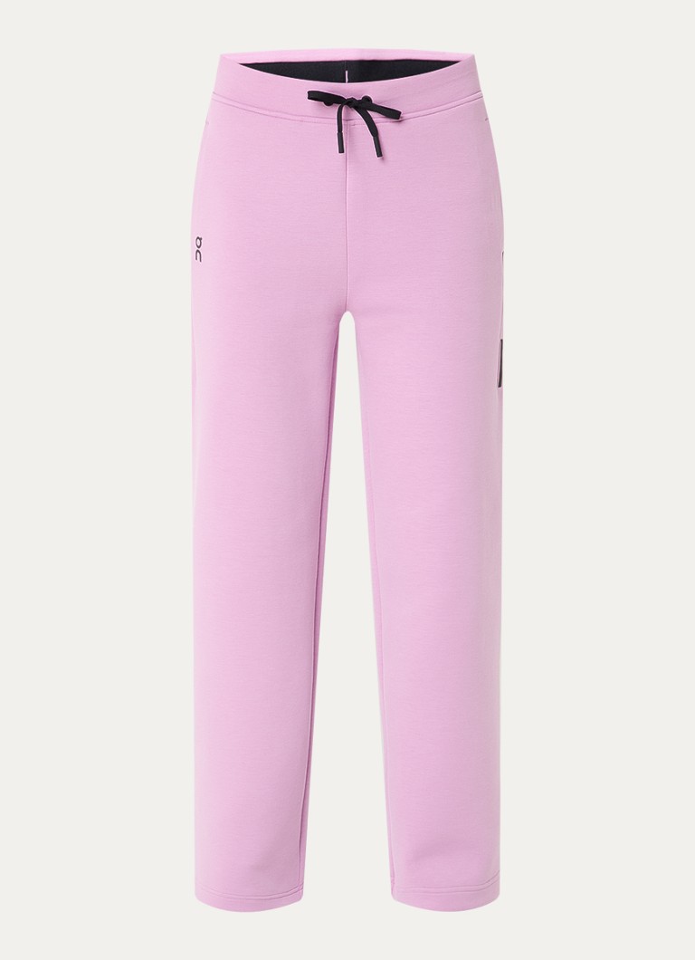 On Dames Focus Tech high waist straight fit joggingbroek met steekzakken in de kleur Roze, maat: M