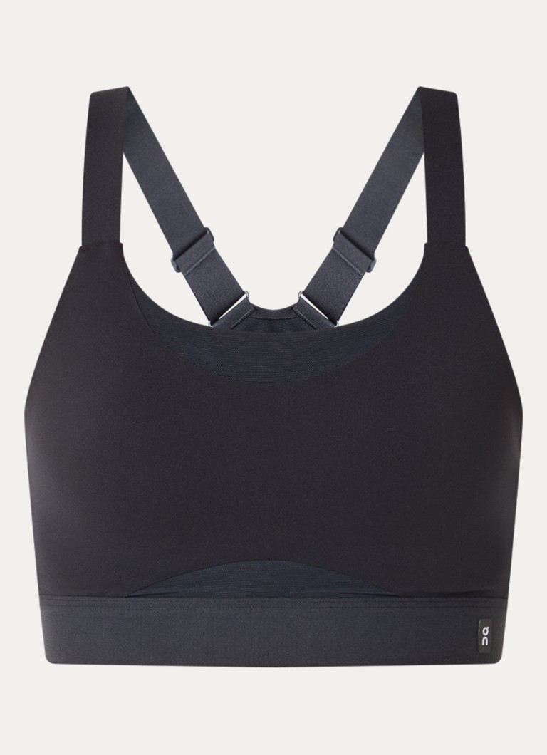 On Dames Performance sport bh met medium support in de kleur Zwart, maat: XL