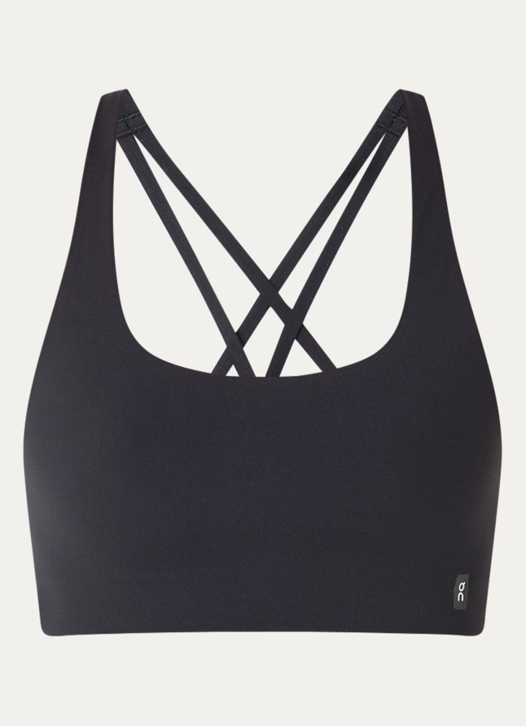 On Dames Studio sport bh met light support in de kleur Zwart, maat: L